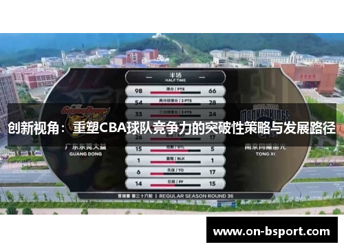 创新视角：重塑CBA球队竞争力的突破性策略与发展路径